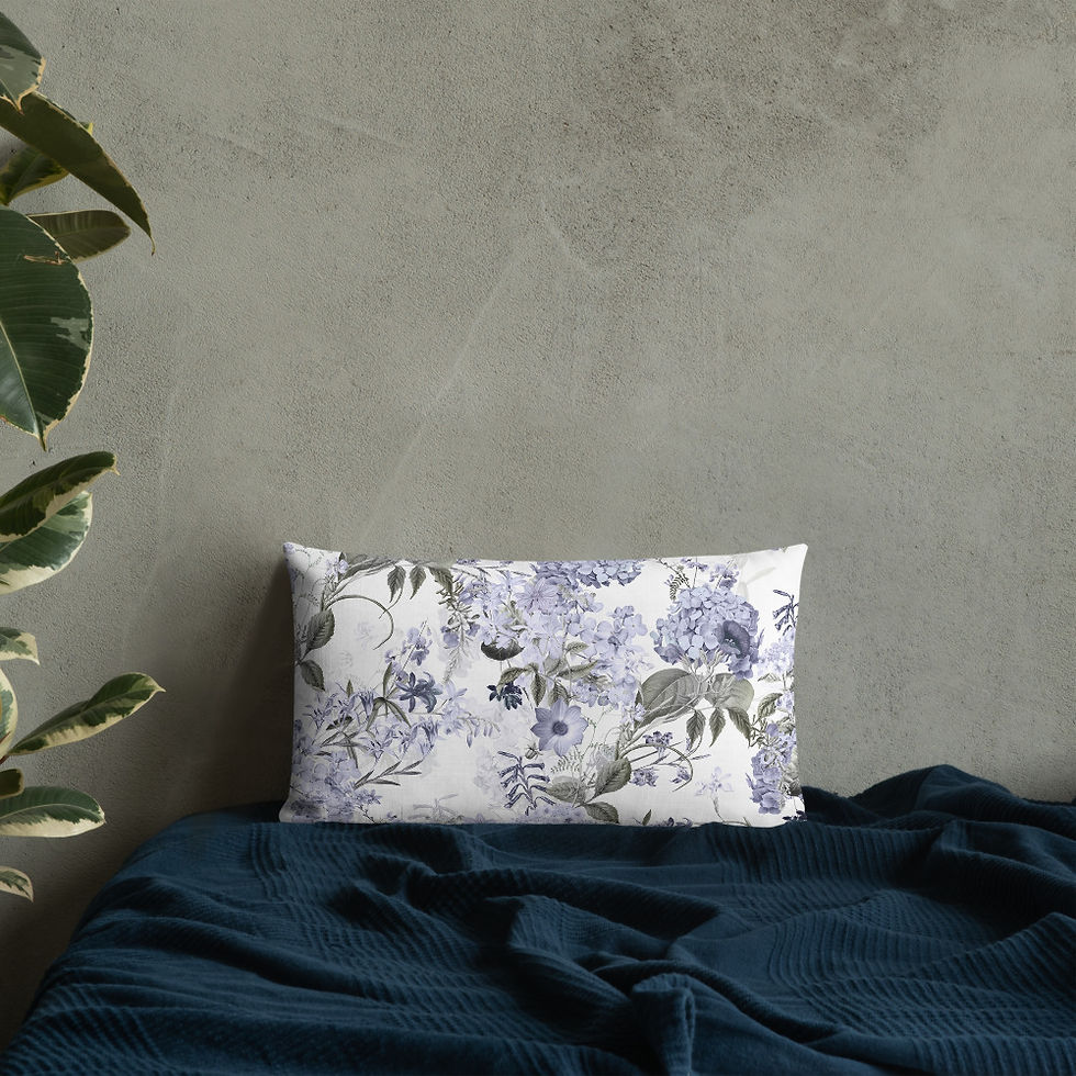 Thumbnail: Lavender Hydrangea Premium Pillow