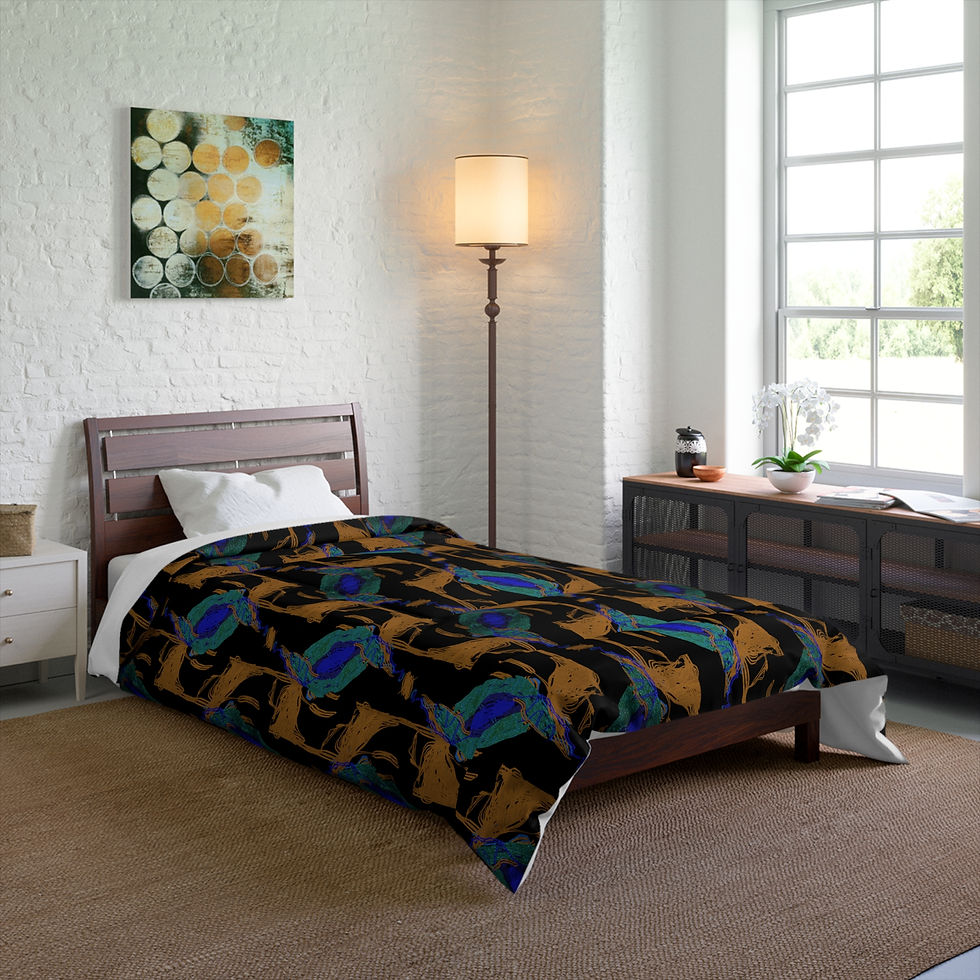 Thumbnail: Copy of Bohemian Jungle Comforter - Cozy Floral Pattern for Home Decor