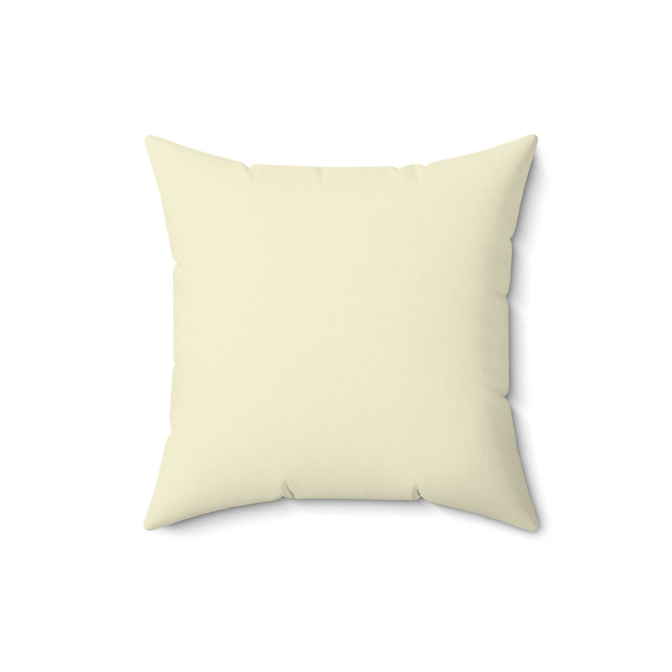 Thumbnail: Subtle Ivory Floral Spun Polyester Square Pillow