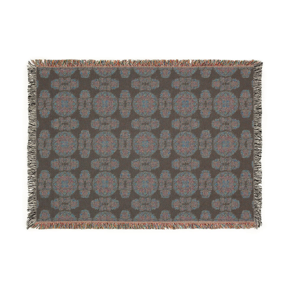 Thumbnail: Boho Mosaic Woven Blanket — Geometric Southwestern Throw