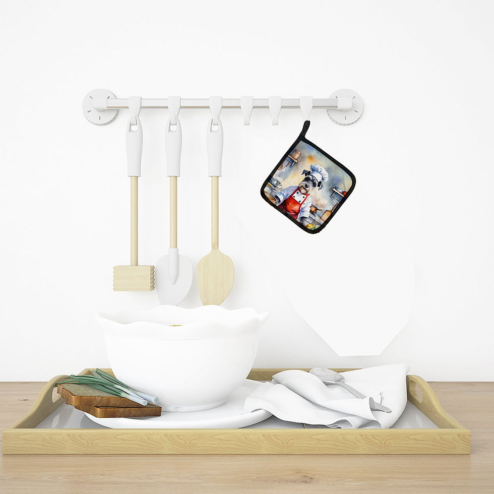 Thumbnail: Schnauzer the Chef Pair of Pot Holders