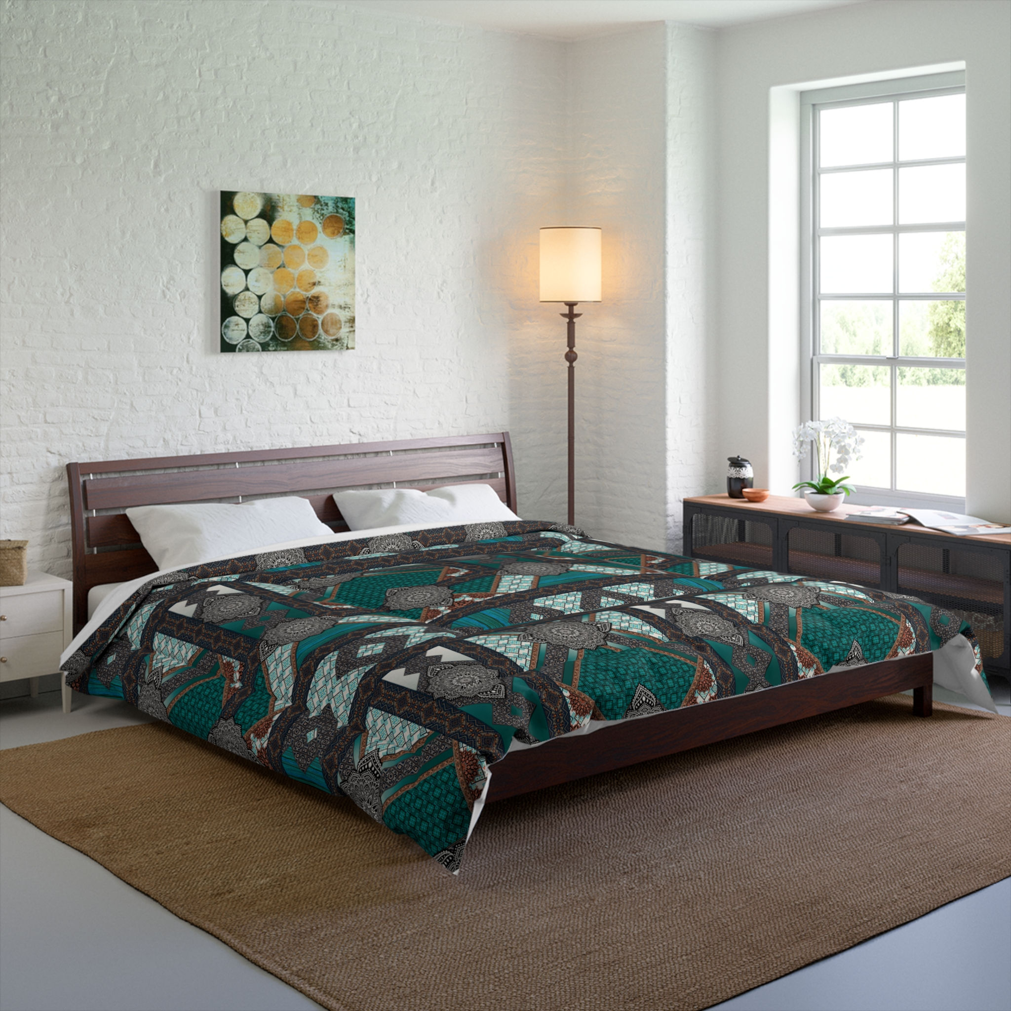 Bohemian Patterned Comforter - Cozy Tribal Design for Stylish Bedrooms