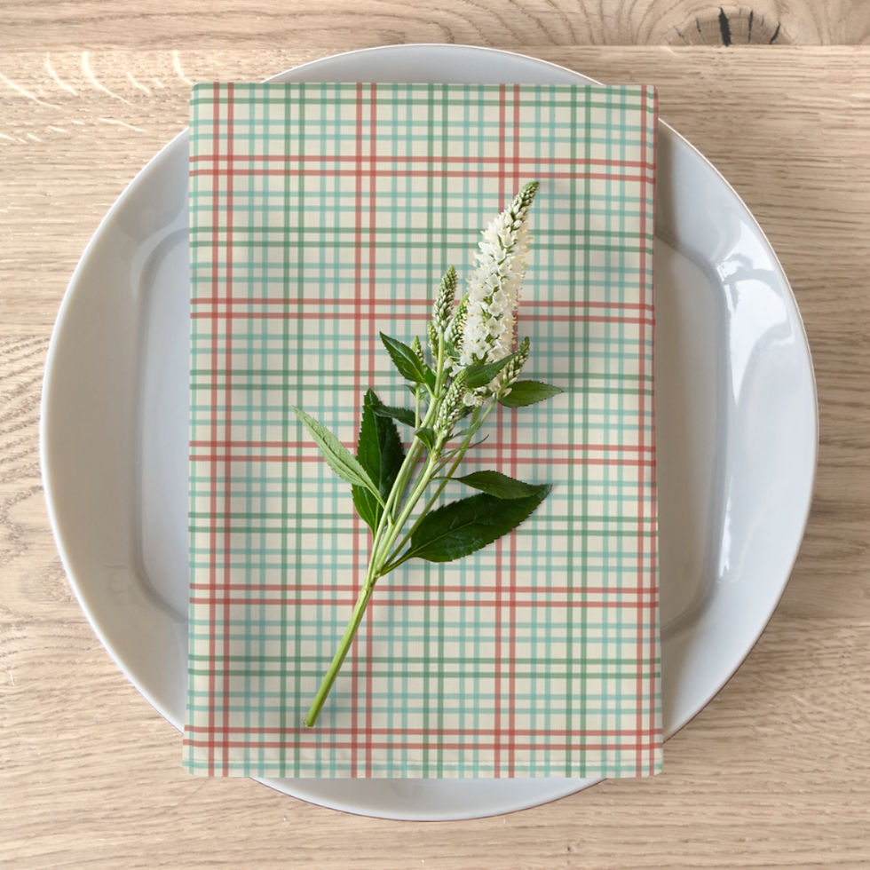 Thumbnail: Sagge/Red Plaid Napkins