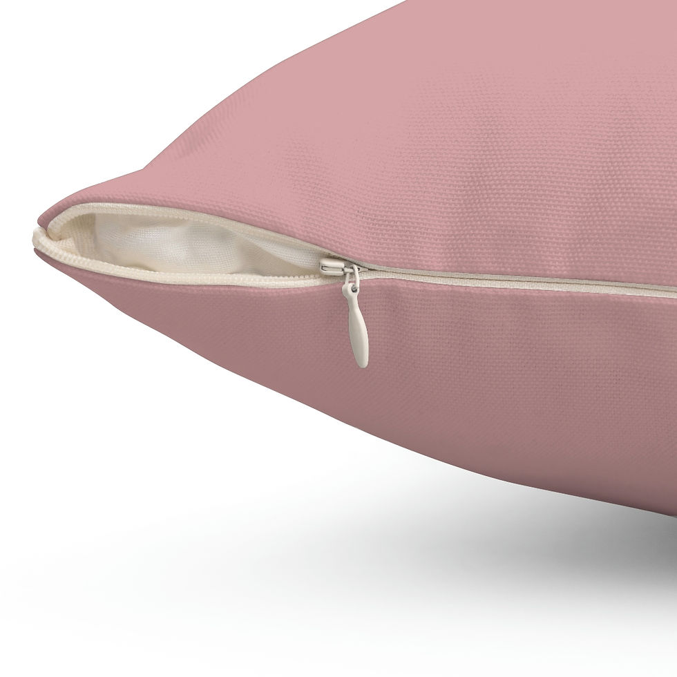 Thumbnail: Classic Floral Dusty Pink Spun Polyester Square Pillow