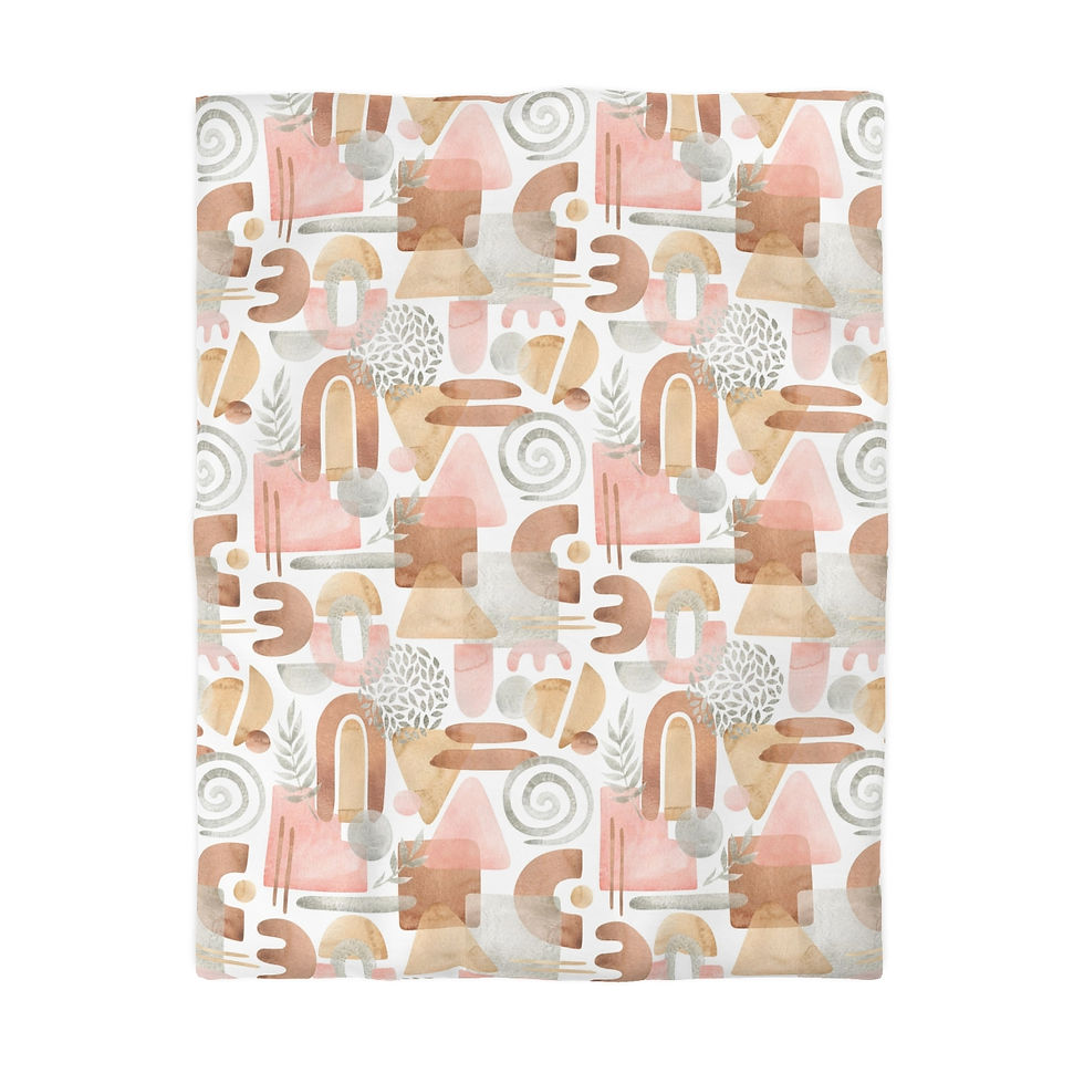 Thumbnail: Shapes Microfiber Duvet Cover