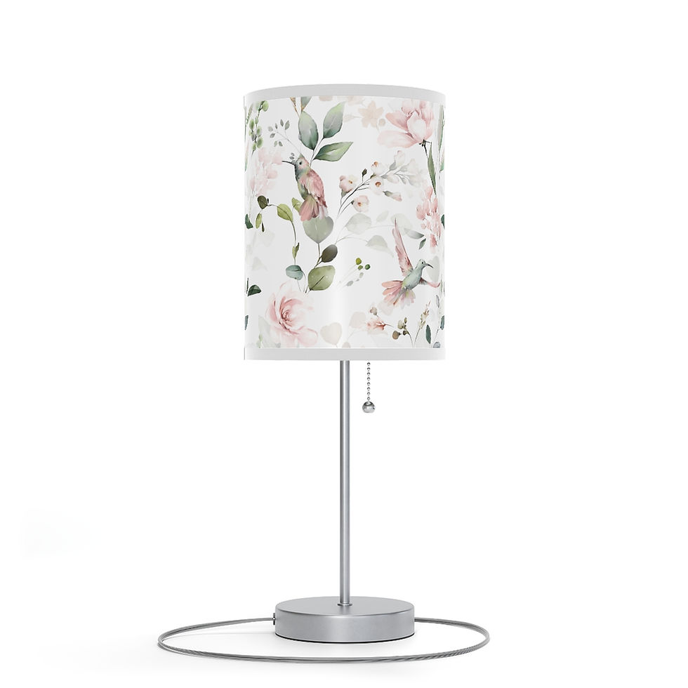 Thumbnail: Soft Pastel floral Lamp on a Stand, US|CA plug