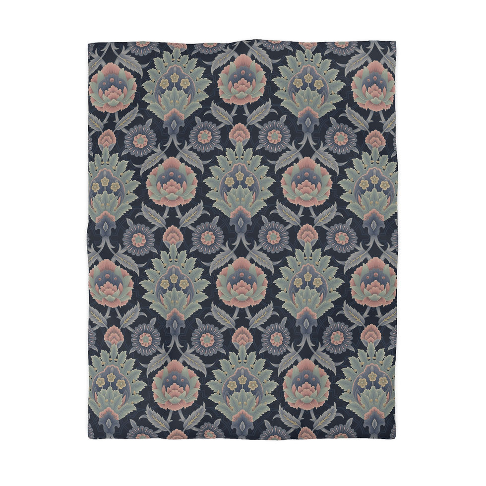 Thumbnail: Mughas (Midnight)l Duvet Cover