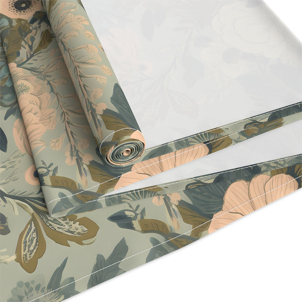 Thumbnail: Autumn Flowers Floral Cotton/Poly Table Runner for Elegant Dining
