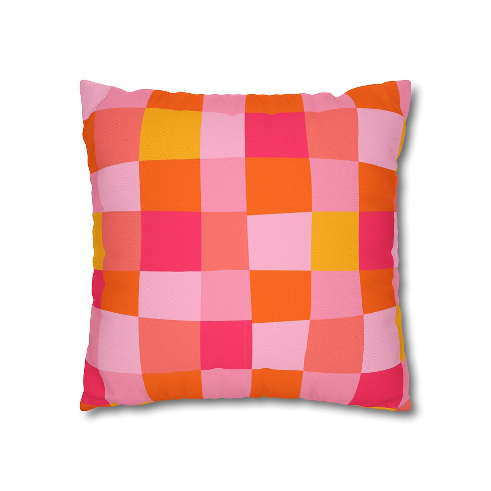 Thumbnail: Vibrant Checkerboard Throw Pillow
