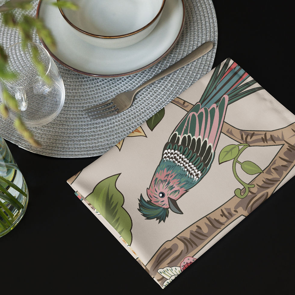 Thumbnail: Fleur de Jardin Cloth napkin set