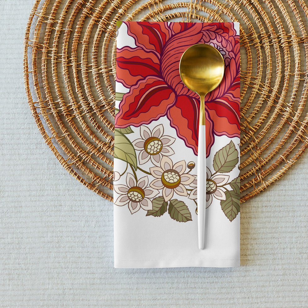 Thumbnail: Wi;low Garden Cloth napkin set