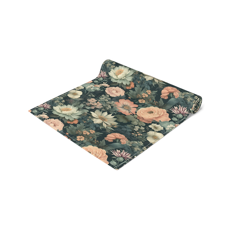 Thumbnail: Autumn Floral Cotton/Poly Table Runner – Elegant Dining Decor for All Occasions