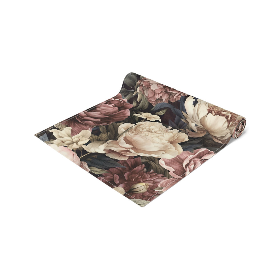Thumbnail: Autumn Colors Floral Cotton/Poly Table Runner 