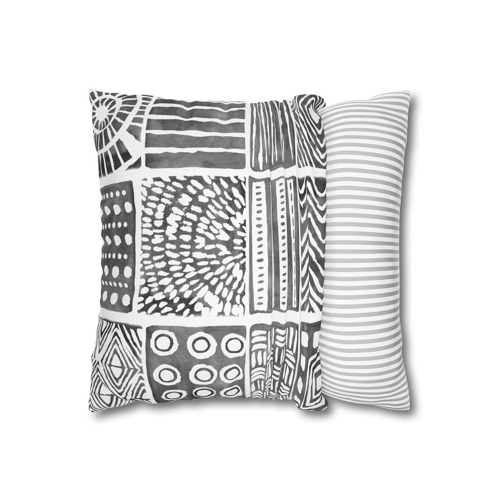 Thumbnail: Circles and Shapes #28  Spun Polyester Square Pillow Case