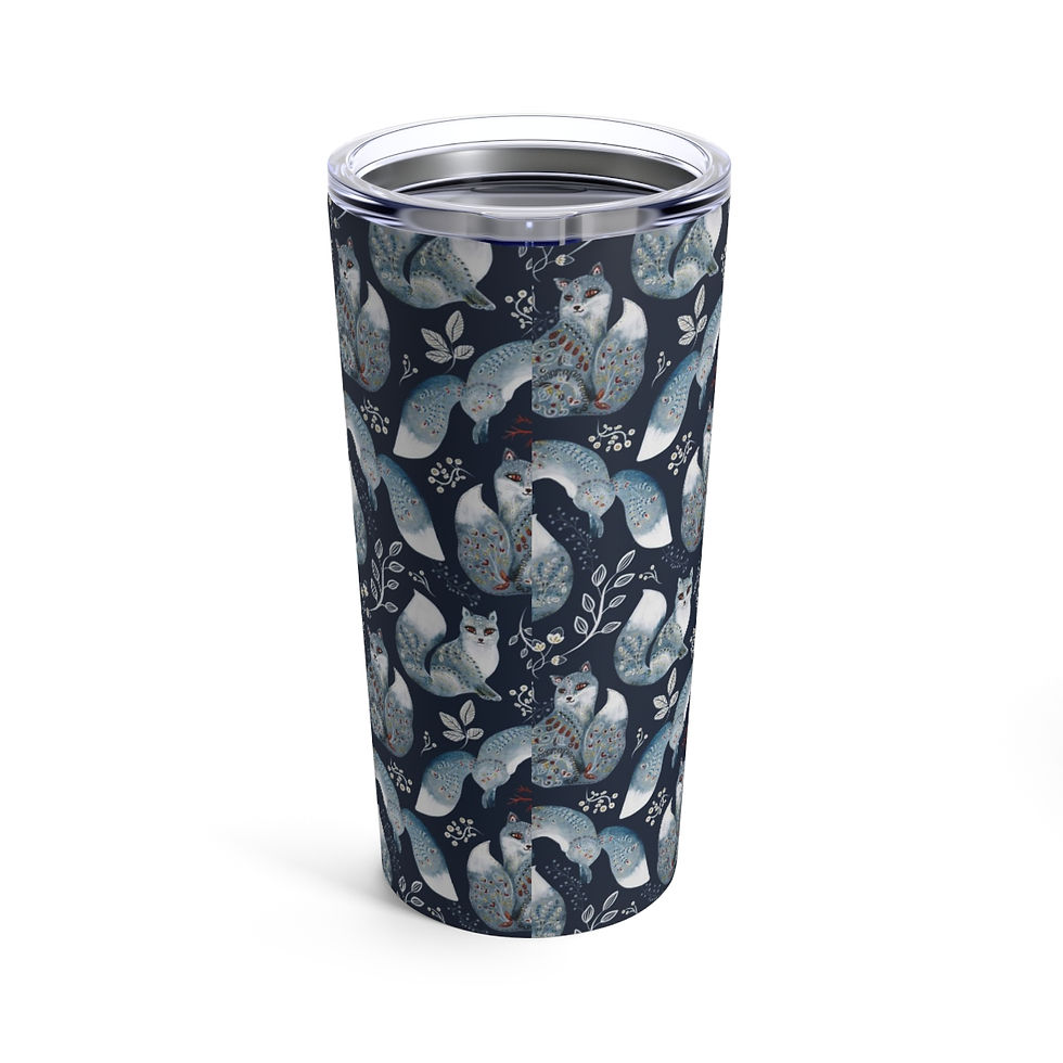 Thumbnail: Holiday Forest FOXES  Tumbler 20oz