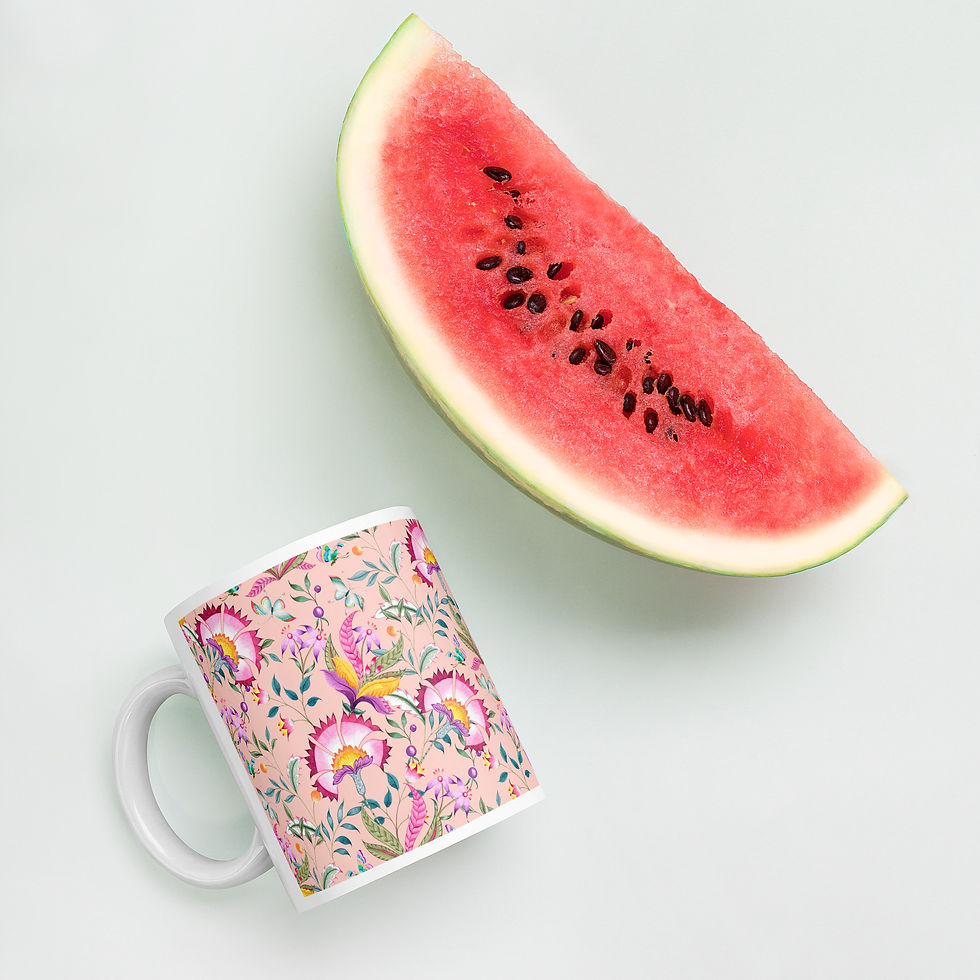 Thumbnail: Chintz Pink glossy mug