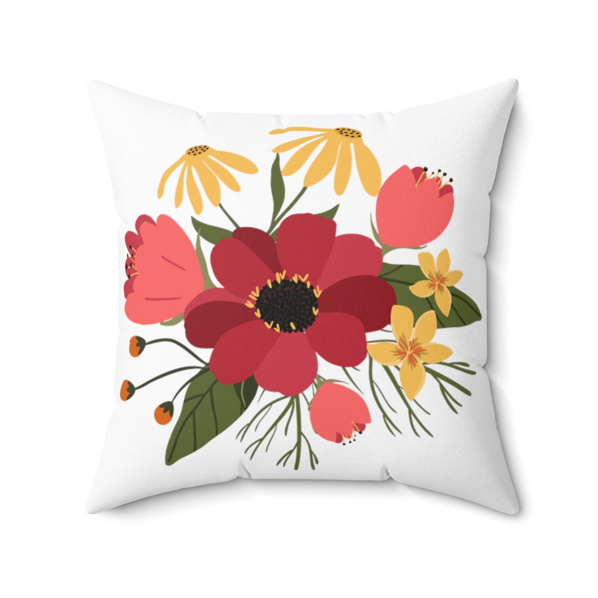 Ready for Spring Bouquet Spun Polyester Square Pillow