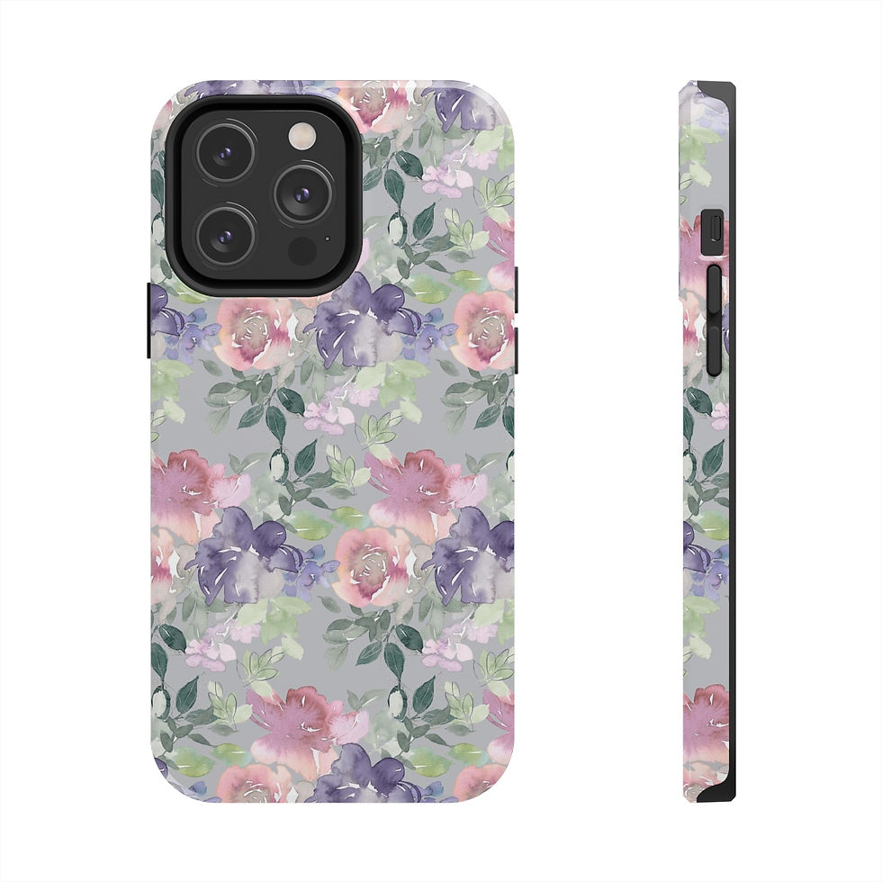 Thumbnail: Pink and Violet Garden Tough Phone Cases, Case-Mate