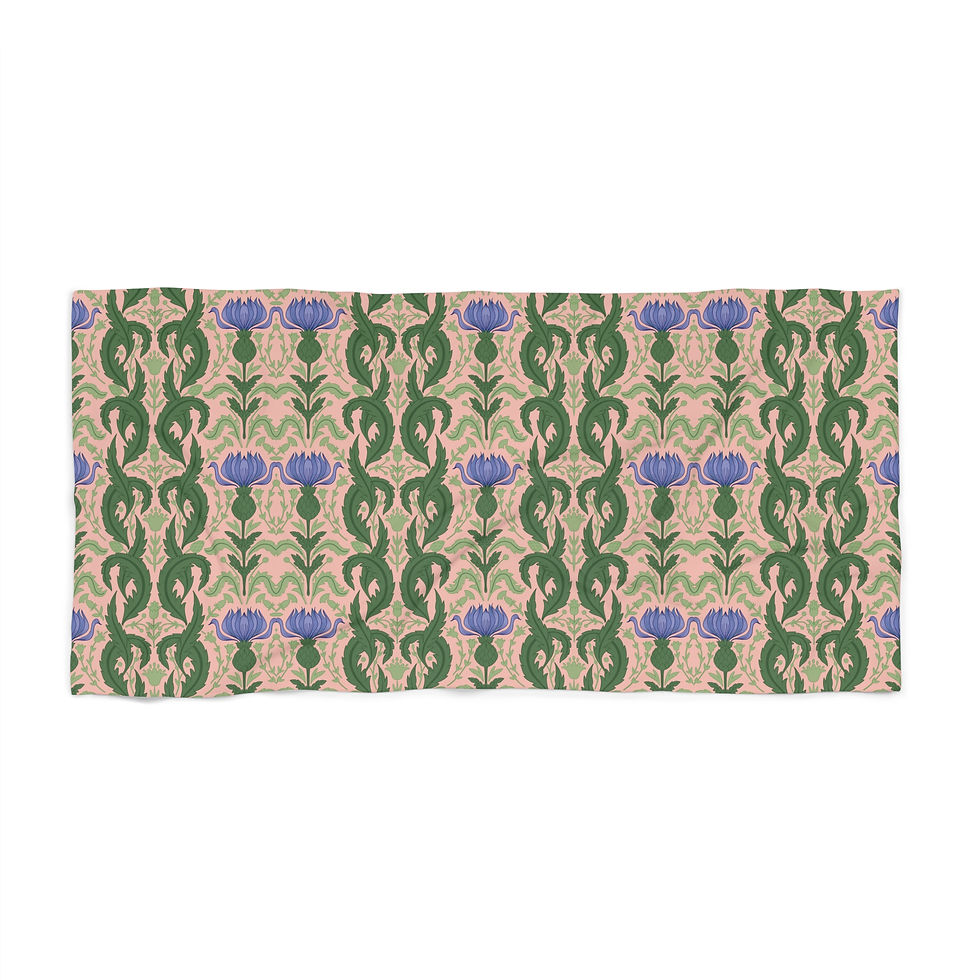 Thumbnail: Botanical Beach Towel - Floral Print for Summer Fun