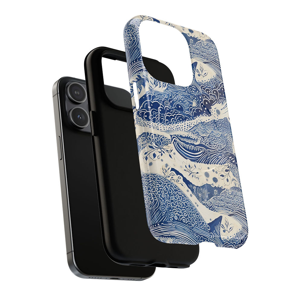 Thumbnail: Phone Case — Blue Ocean Waves Magnetic Tough Case