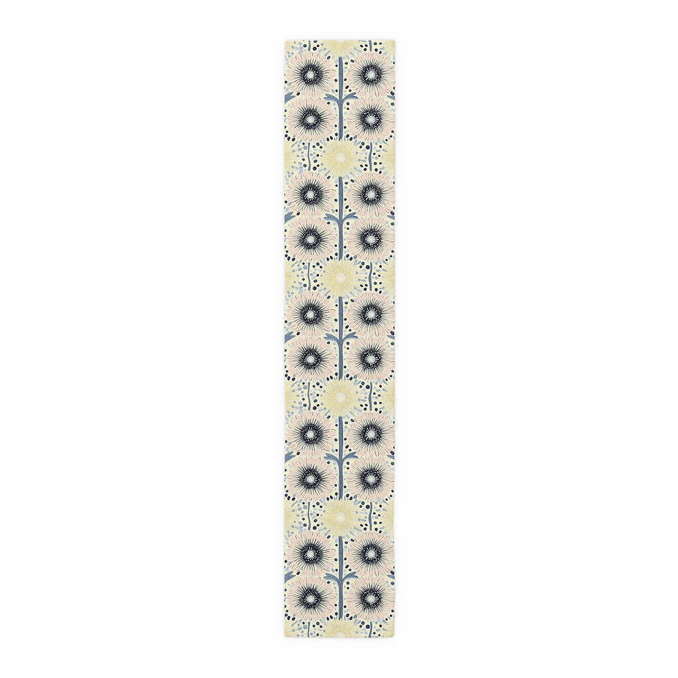 Thumbnail: Art Nouveau  Floral Cotton Table Runner for Elegant Dining