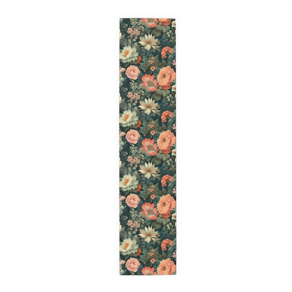 Thumbnail: Floral  Table Runner, Elegant Centerpiece for Dining