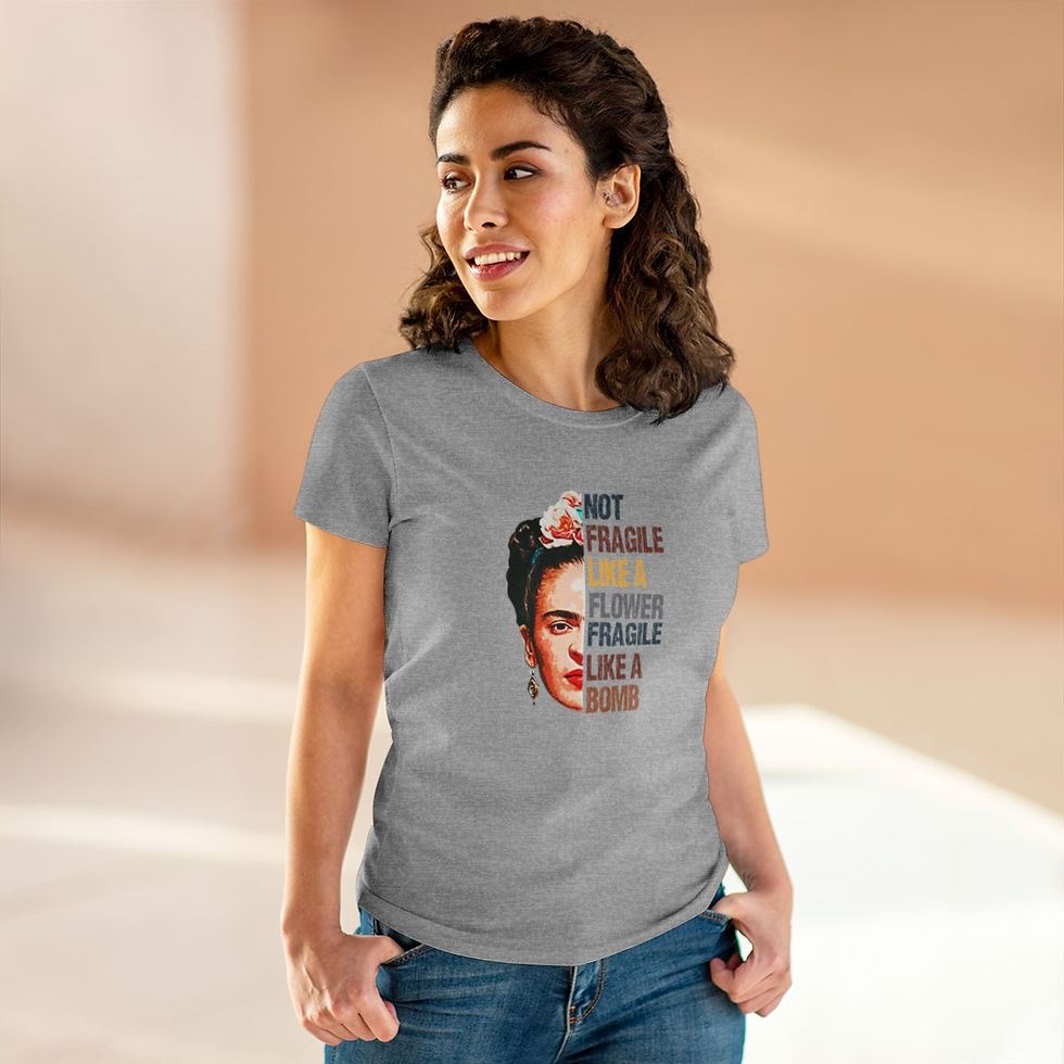 Freida Kahlo  Women's Midweight Cotton Tee