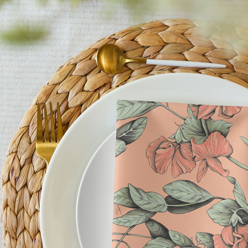 Thumbnail: Chic Peach Cloth napkin set