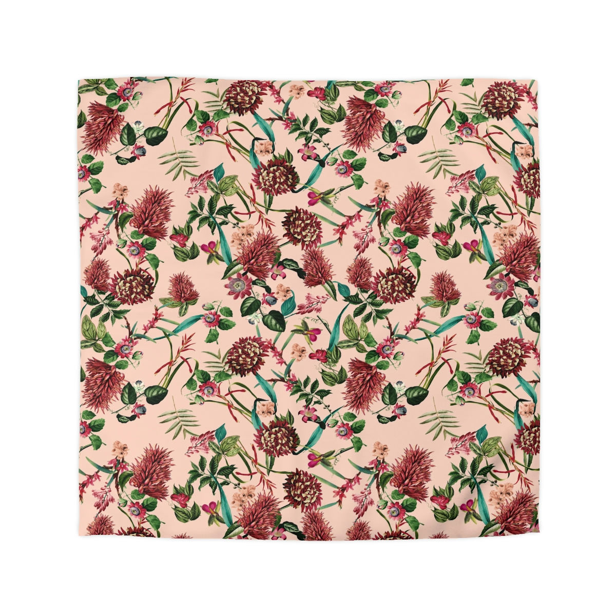 Peach Garden Microfiber Duvet Cover