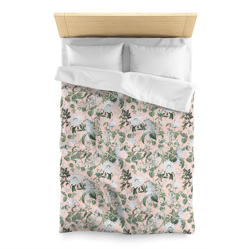 Thumbnail:  Lush Green (pink) Microfiber Duvet Cover