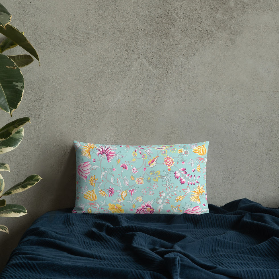 Thumbnail: Calico (Mint Green) Premium Pillow