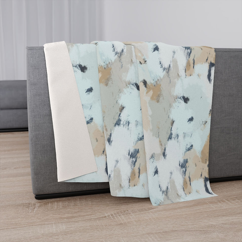 Thumbnail: Abstract Teal Sherpa Blanket