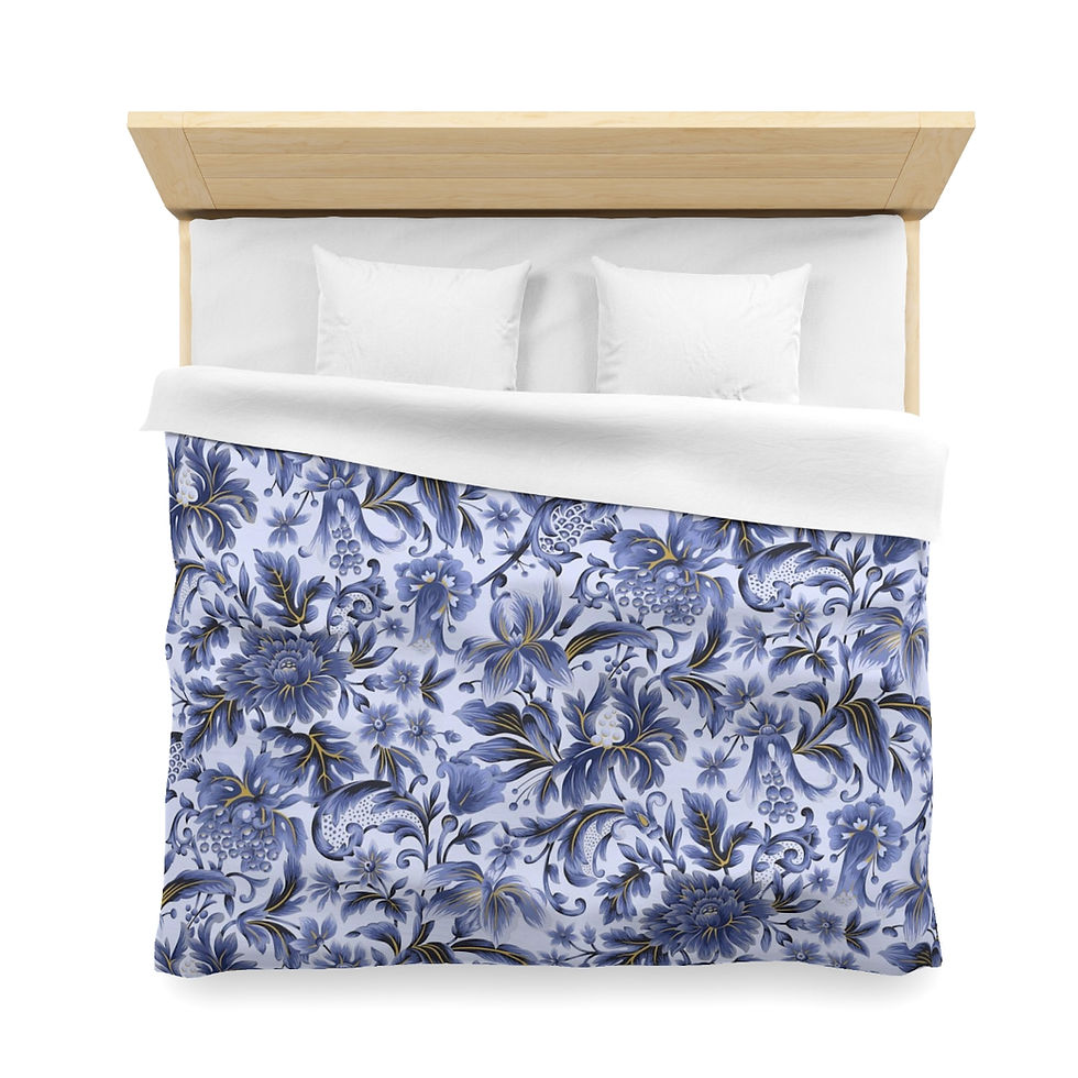 Thumbnail: Blue Bailey Microfiber Duvet Cover