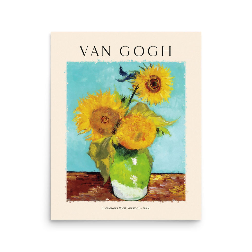 Van Gough "Sunflowers (First Version)" 1888