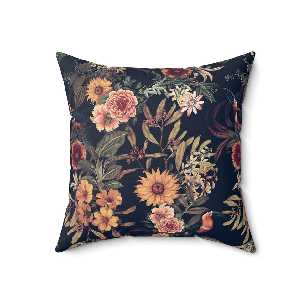Thumbnail: Dark Garden Spun Polyester Square Pillow