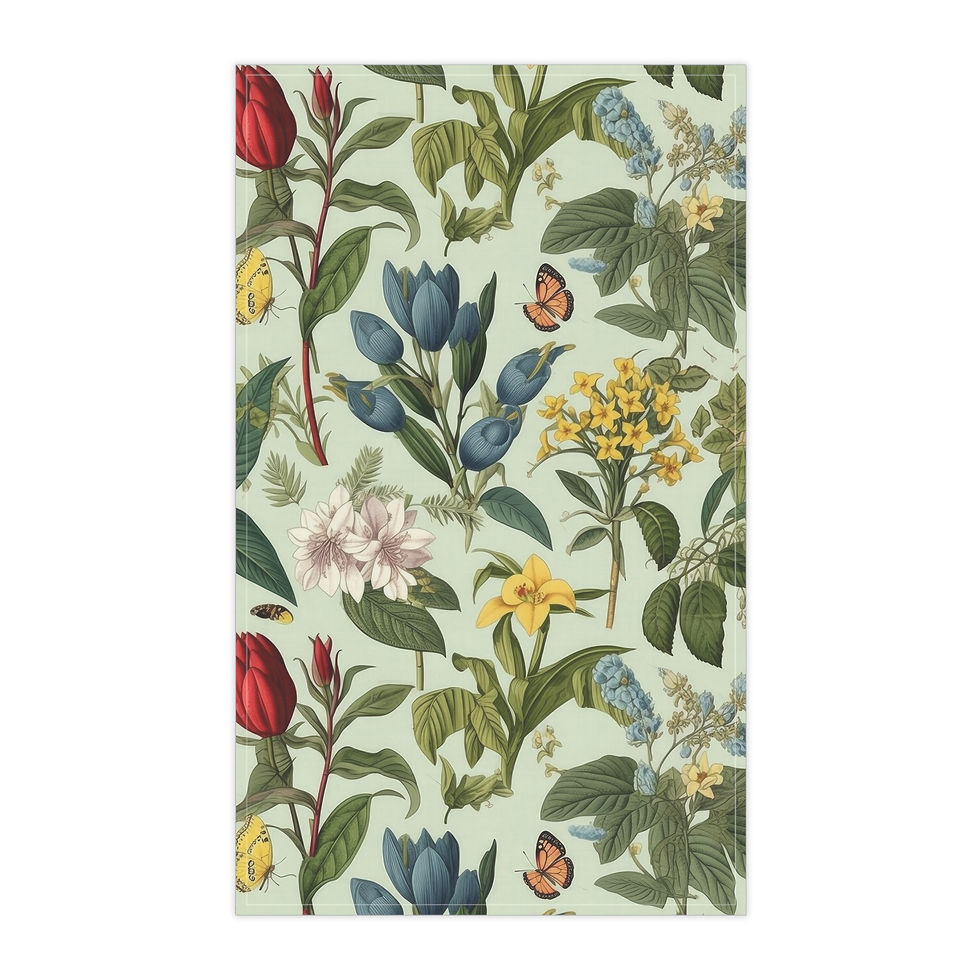 Thumbnail: Vintage Botanical Floral Kitchen Tea Towels