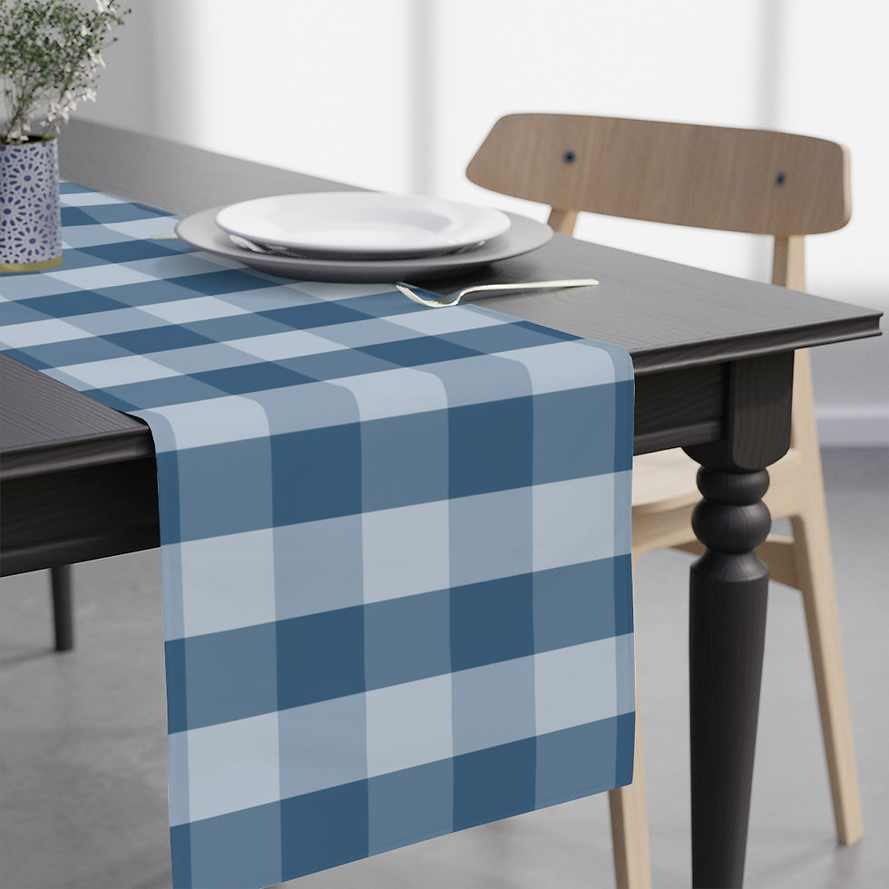 Thumbnail: Blue Plaid Table Runner