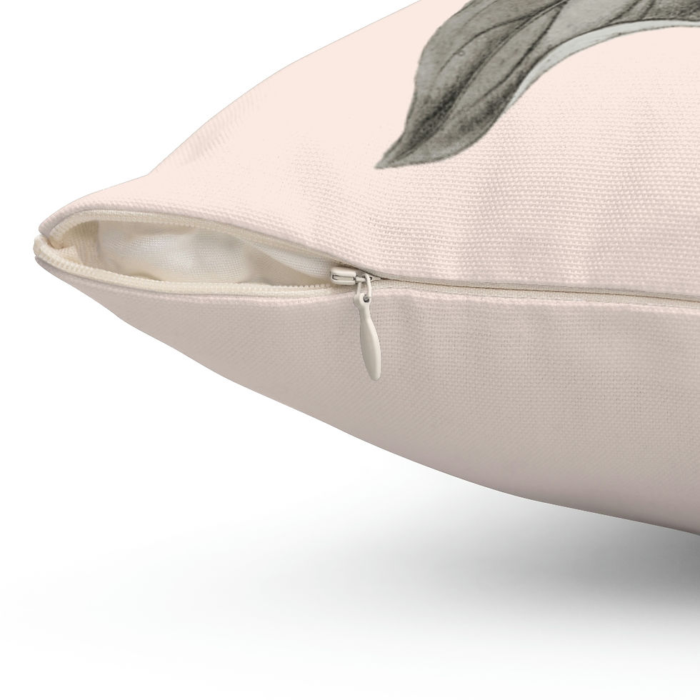 Thumbnail: Essence Blush w/Sprig Spun Polyester Square Pillow