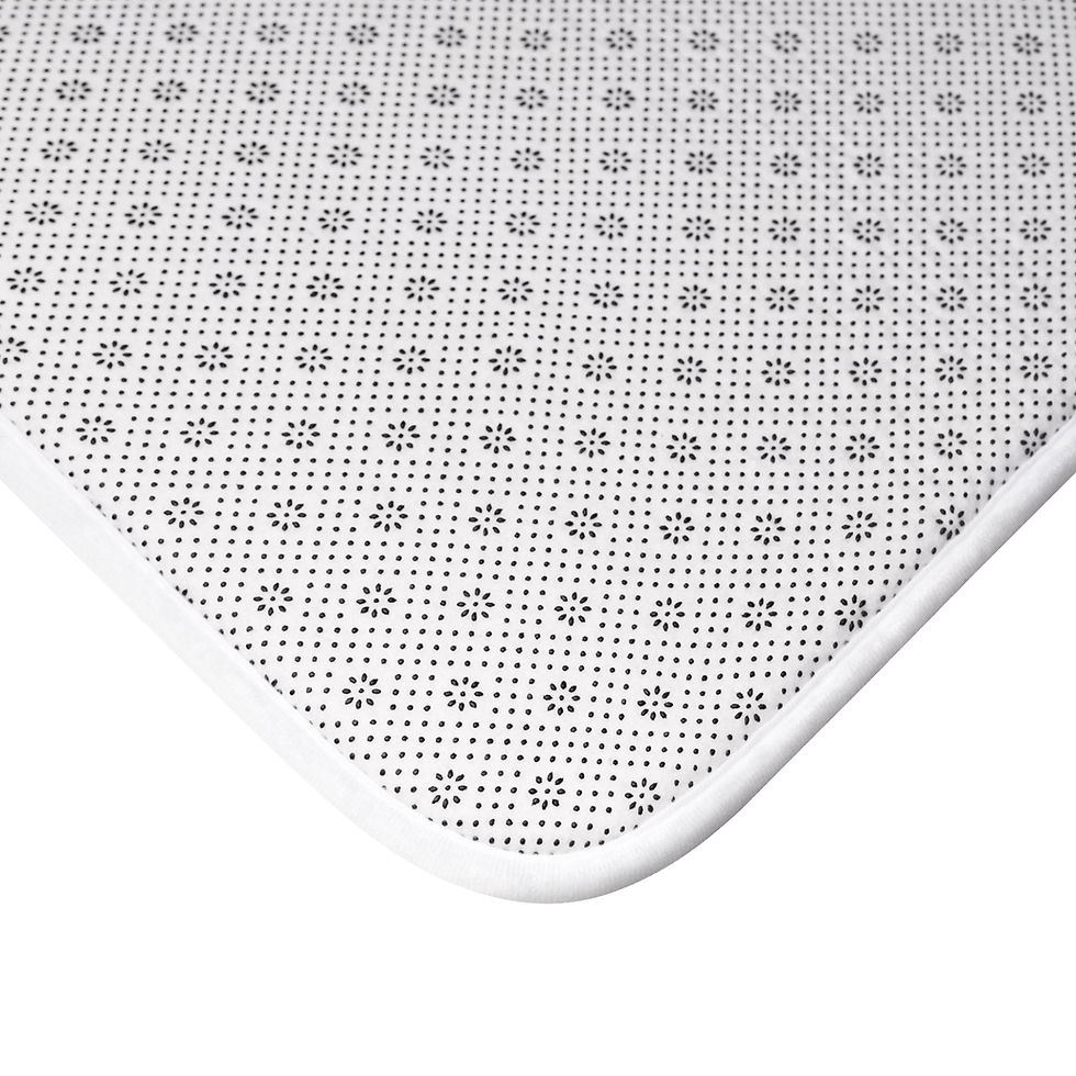 Thumbnail: Wedding Veil (Henna Red)  Elegant Floral Bath Mat 
