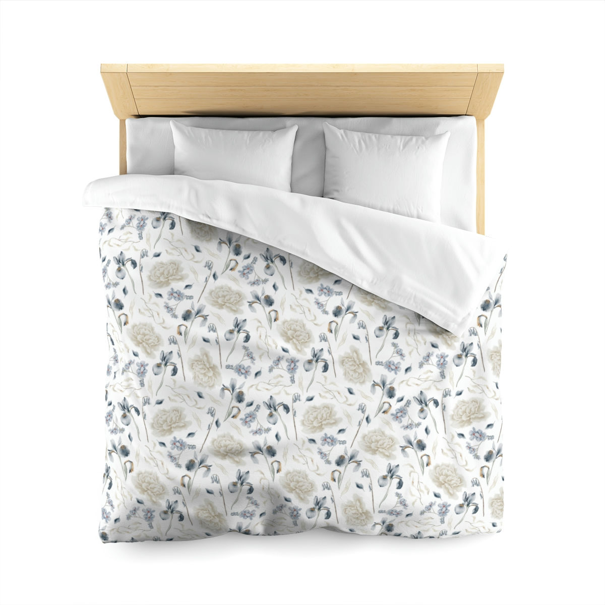 Soft Blue Microfiber Duvet Cover