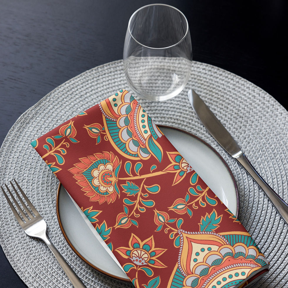 Thumbnail: India Traditional Design Cloth napkin set