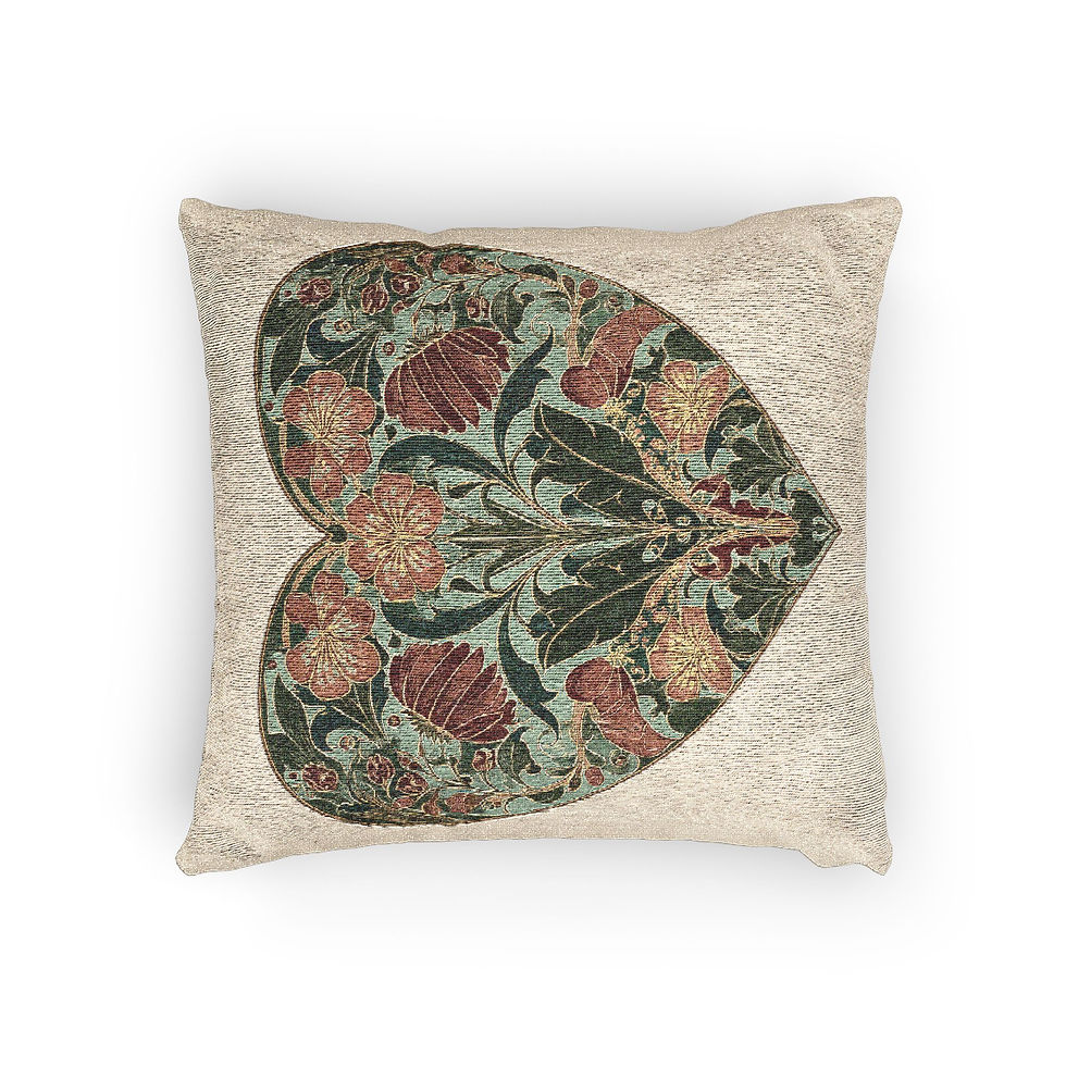 Thumbnail: Teal Heart Woven Pillow