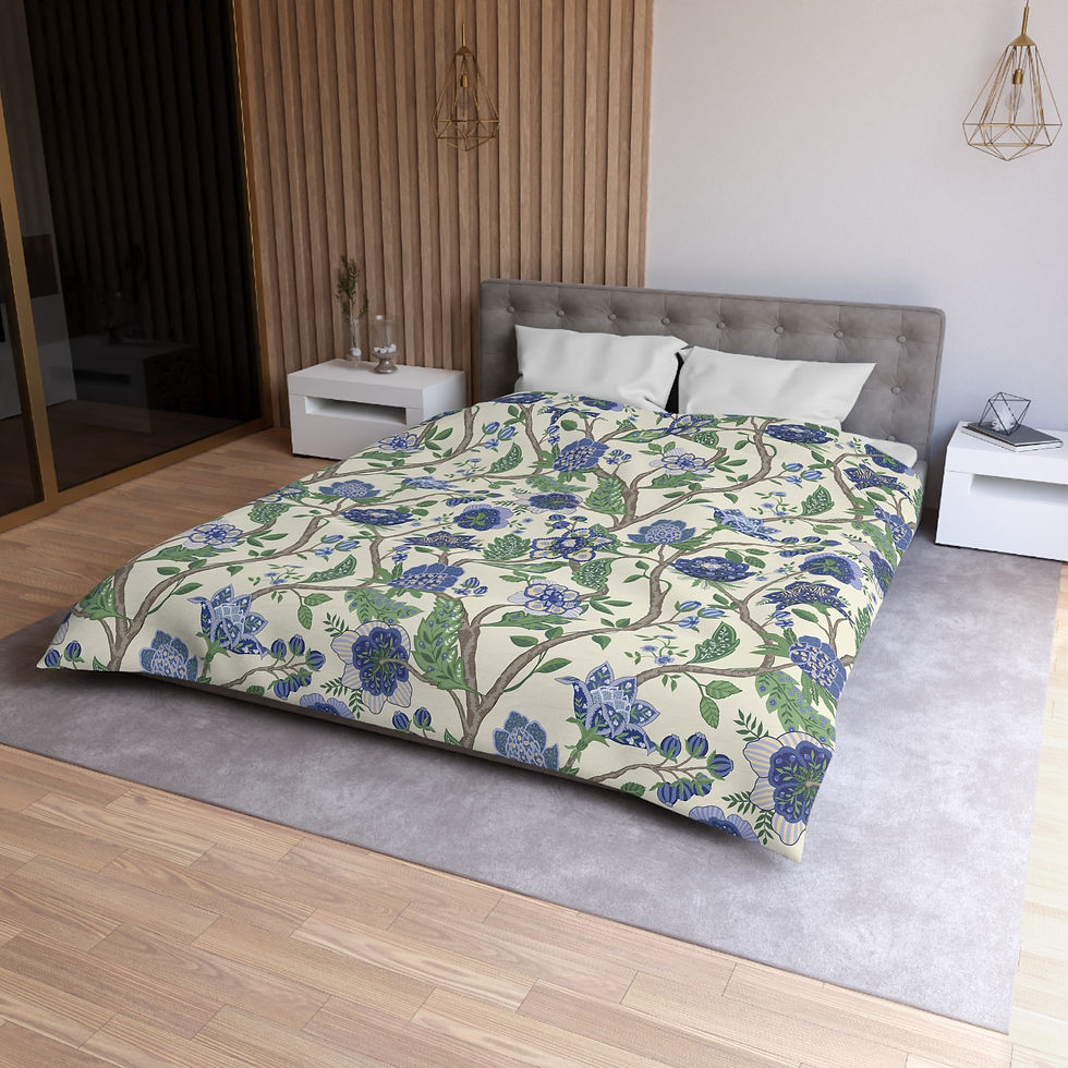 Thumbnail: MUGHAL (Creme) Garden Delights Duvet Cover