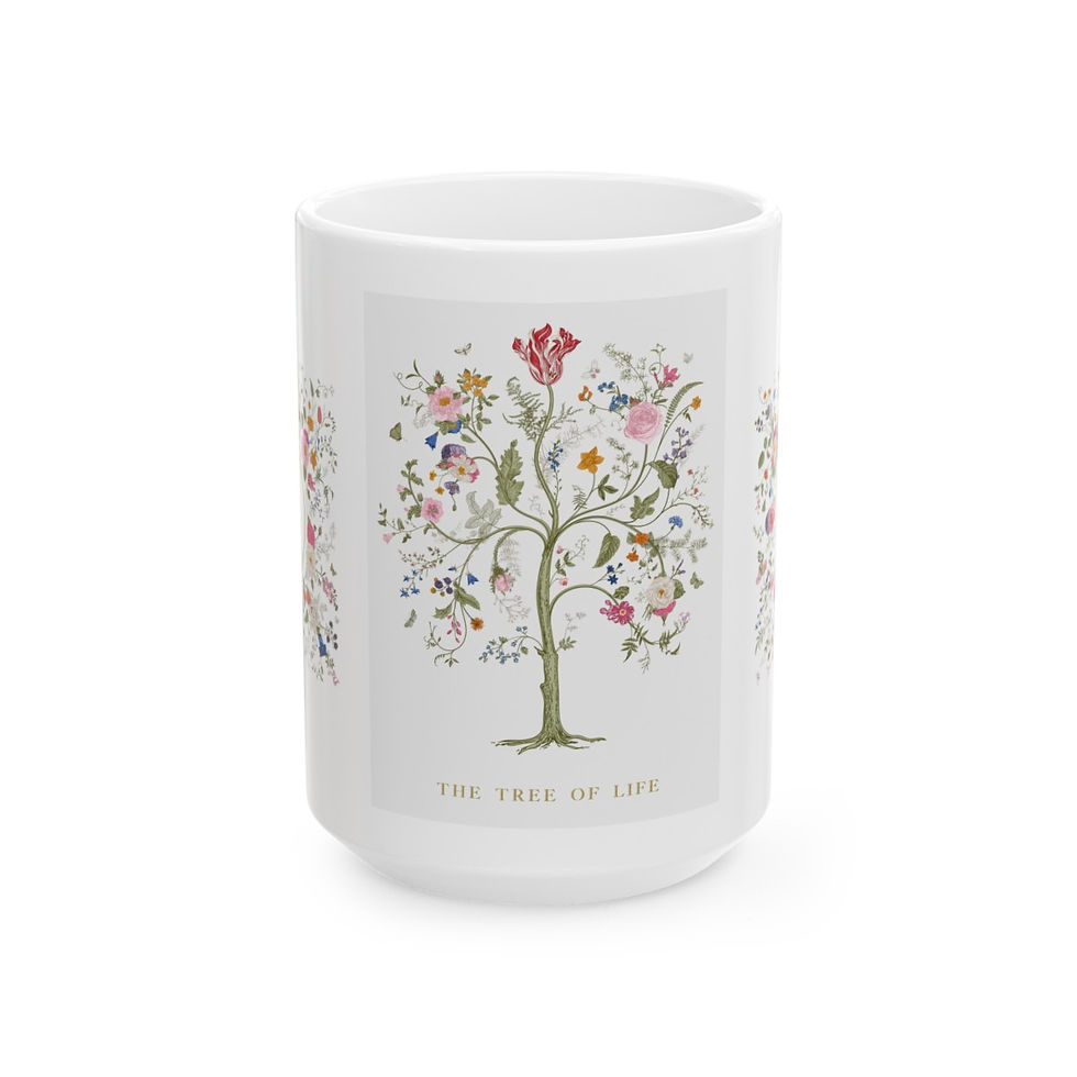 Tree of Life Pattern Ceramic Mug, (11oz, 15oz)
