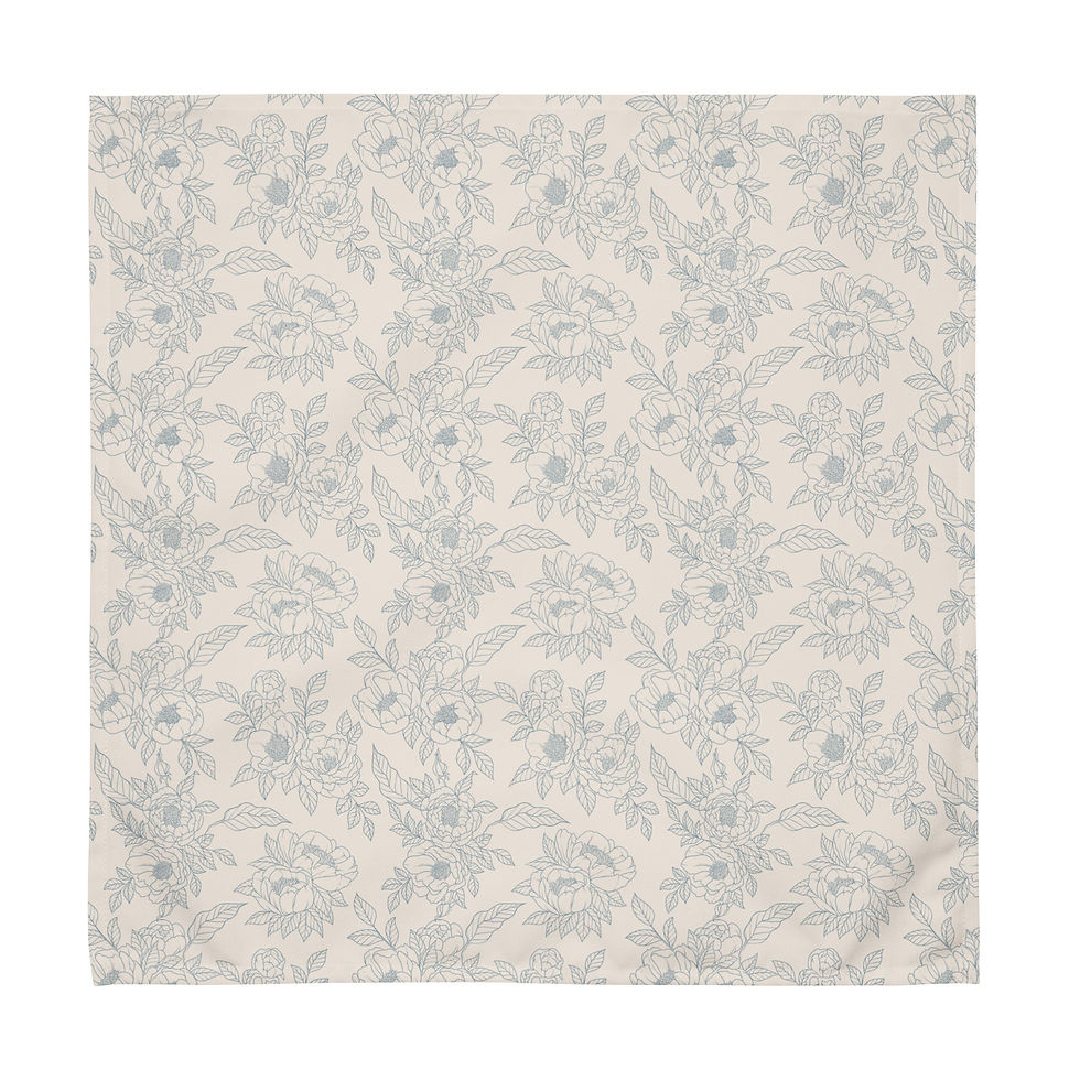 Thumbnail: Vintage Floral Sketch Cloth napkin set
