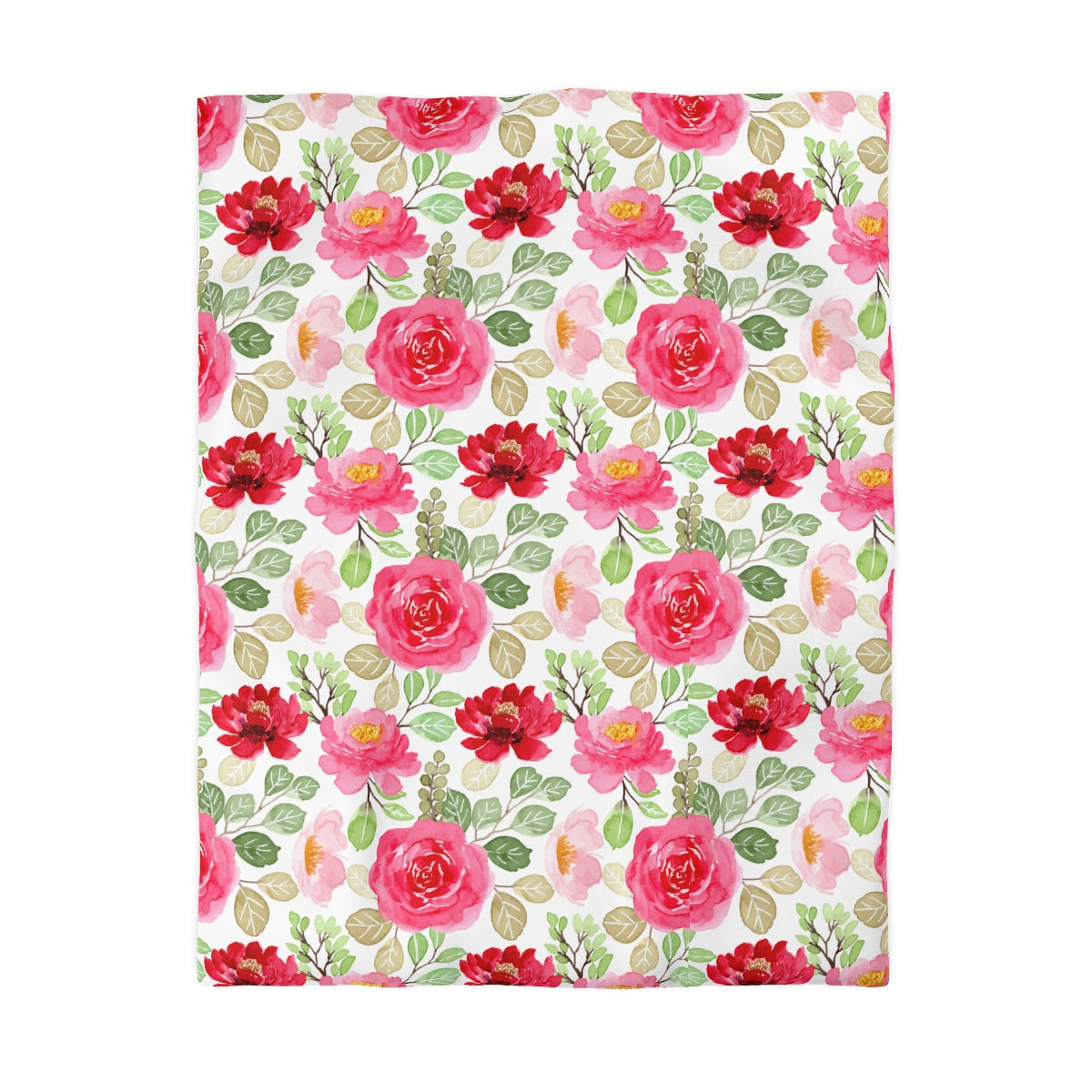 Pink and Red Microfiber Duvet Cover