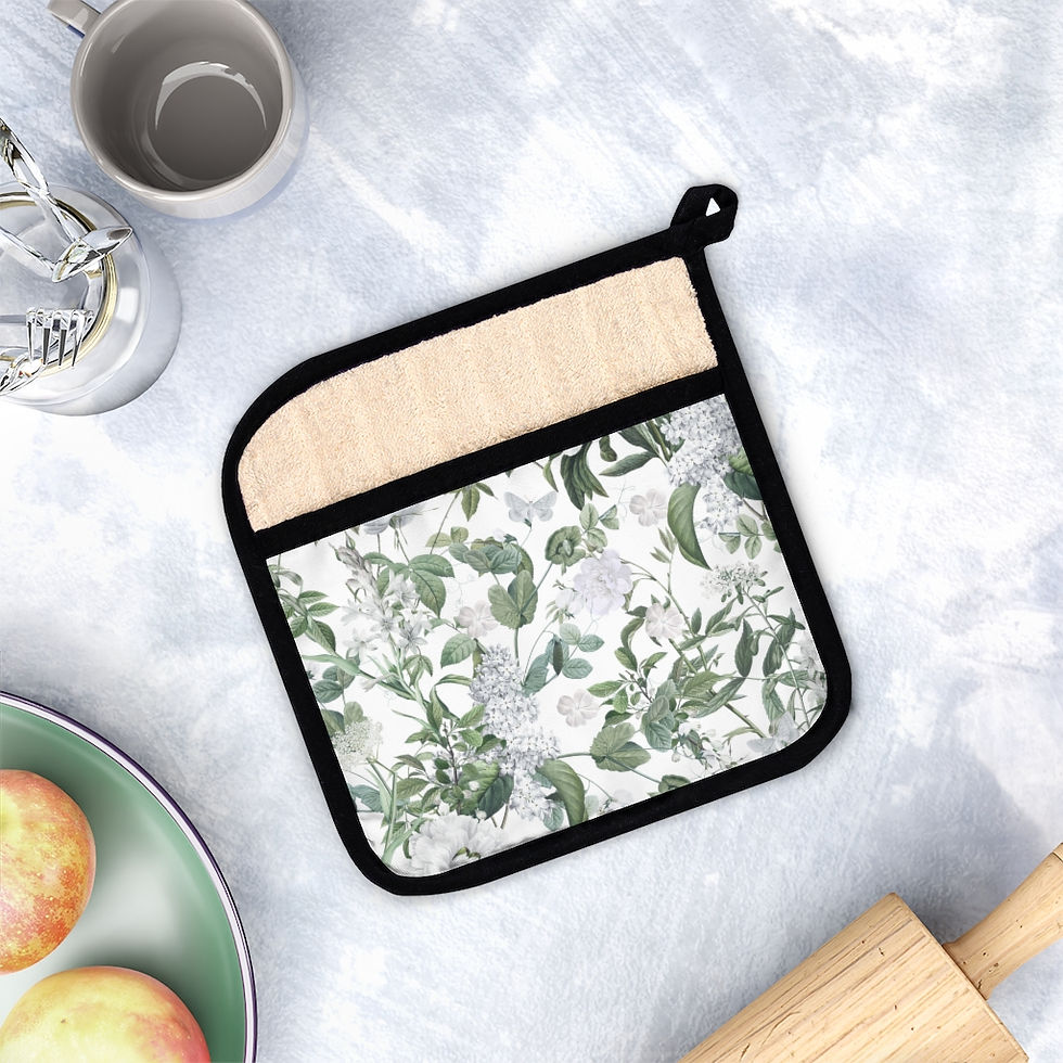 Thumbnail: Lush Green Pot Holder with Pocket