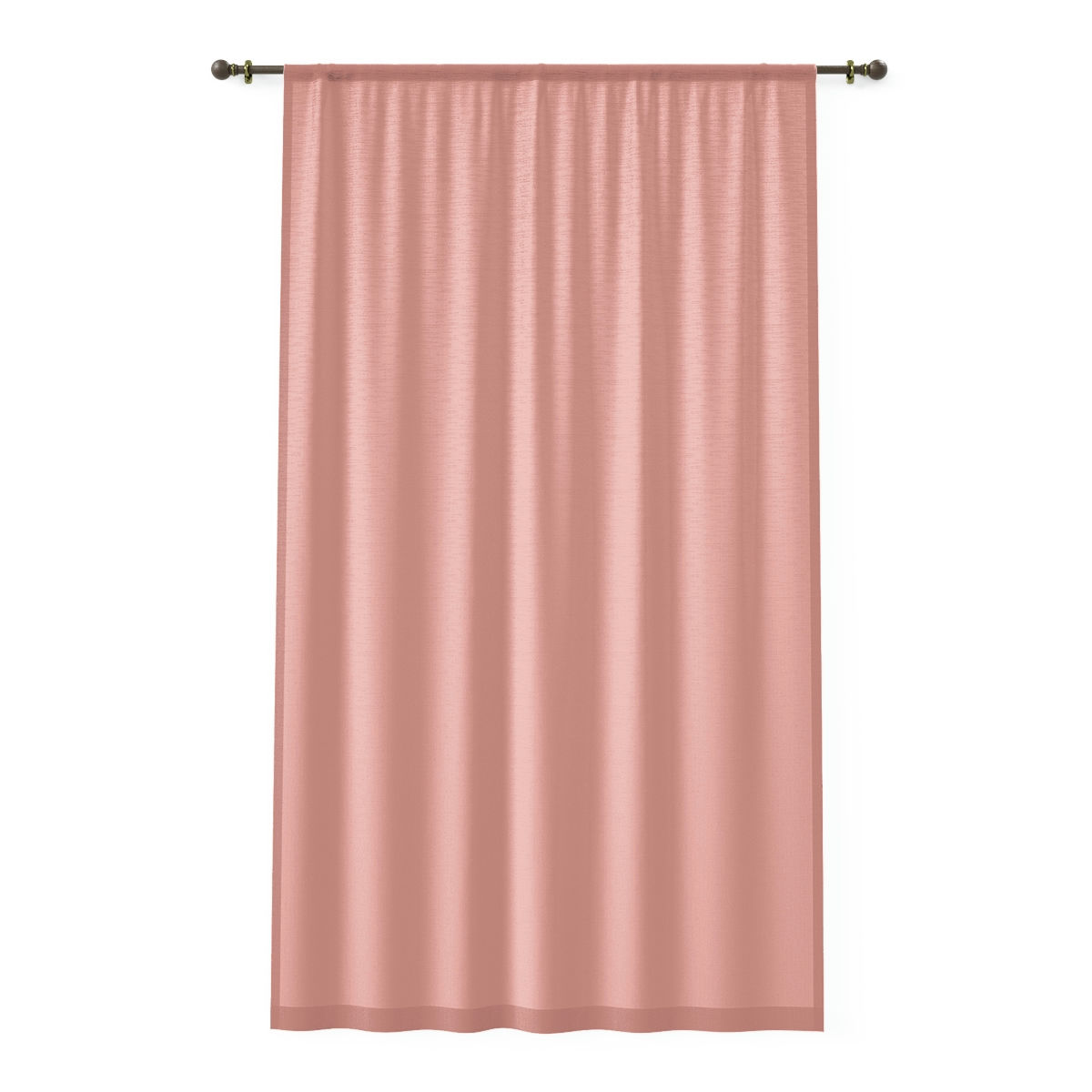 Beautiful Watercolor Irises (Peachy Pink) Window Curtain