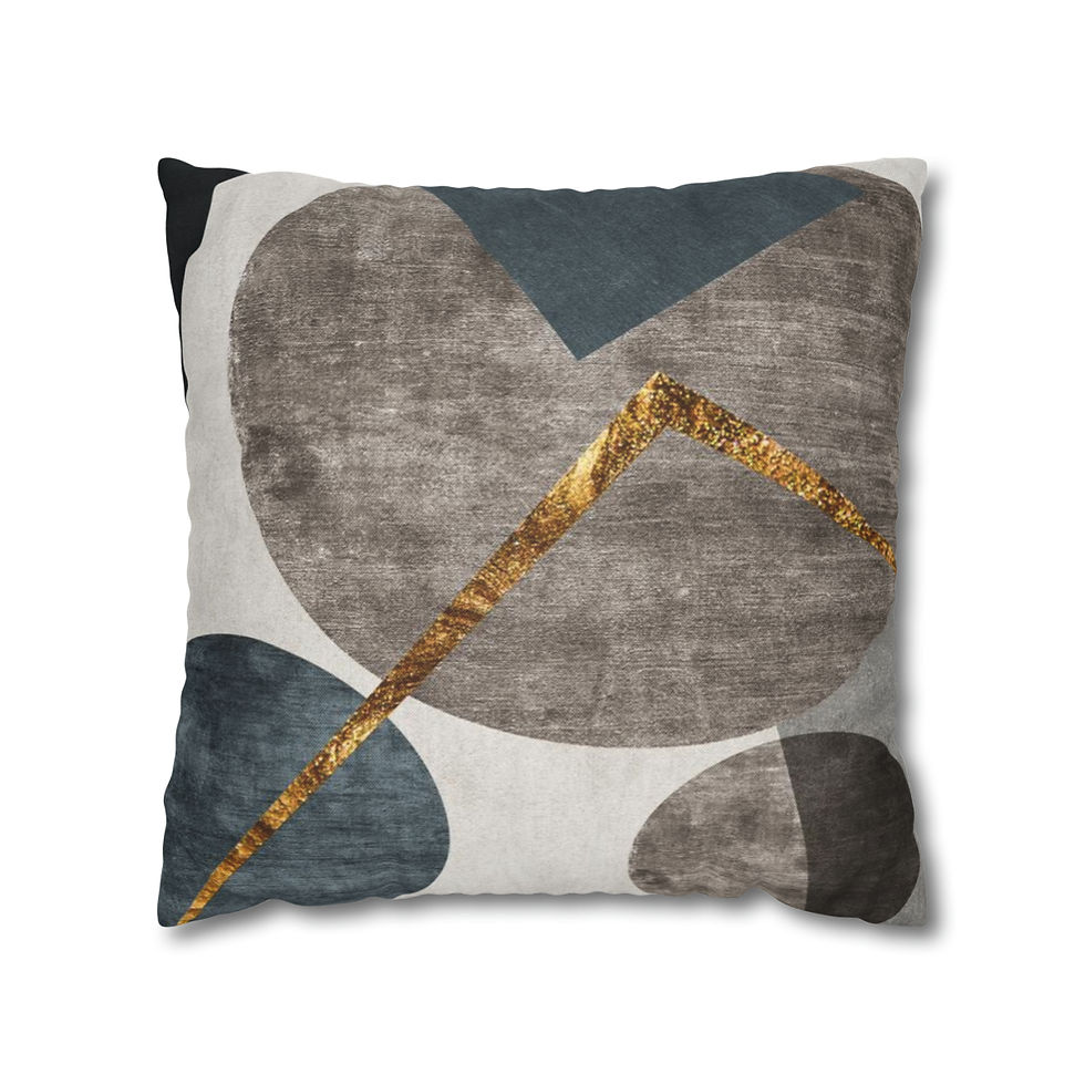 Thumbnail: Abstract Natural 3 Spun Polyester Square Pillow Case