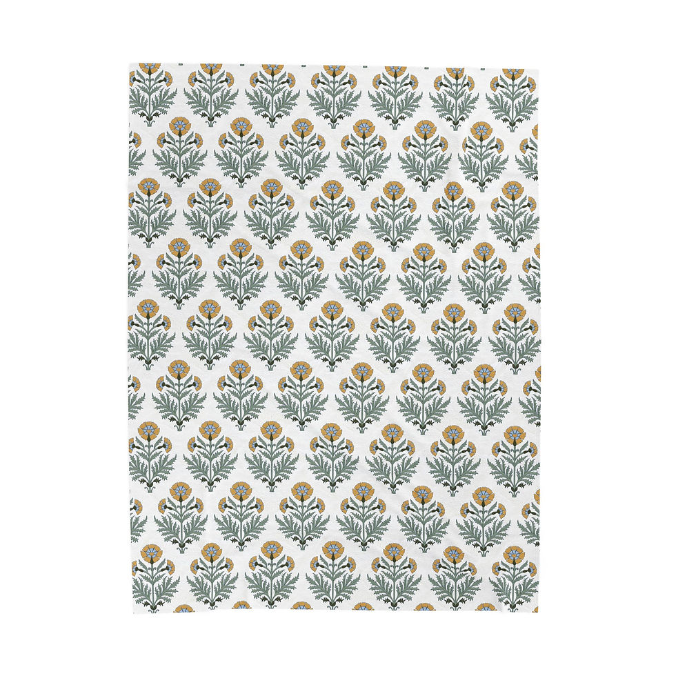 Thumbnail: Velveteen Plush Blanket — Vintage Floral Damask Throw, Cozy Decorative Accent 
